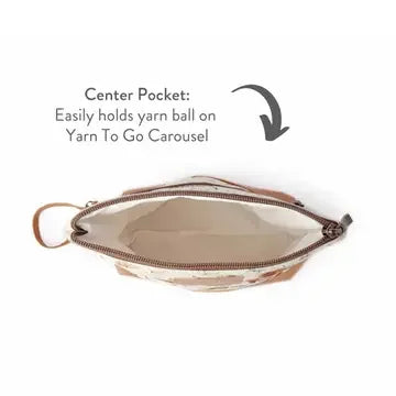 Maisy the Highland Cow Small Zippered Sock Project Bag