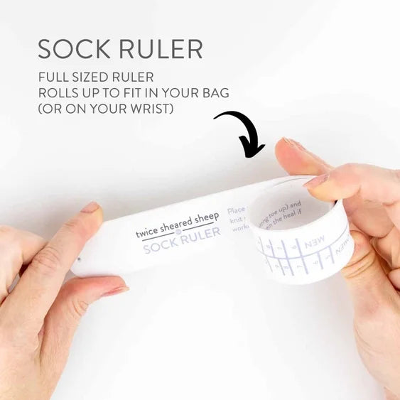 Sock Ruler - Sock Sizing Bracelet Ruler