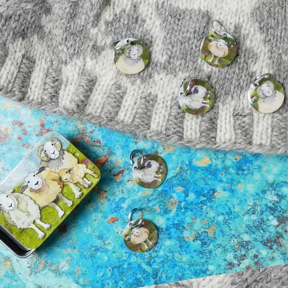 Emma Ball Knit Stitch Markers in Tin