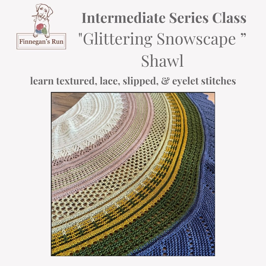 Glittering Snowscape Shawl Class 10/23/24