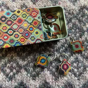 Emma Ball Knit Stitch Markers in Tin